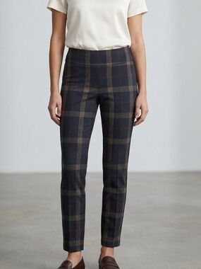 ZAC & RACHEL Plaid Pull On Ankle Pants Dark Academia Stretch High Waist M⁠